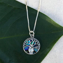 Load image into Gallery viewer, Abalone Tree of Life Necklace - Sterling Silver, Indonesia
