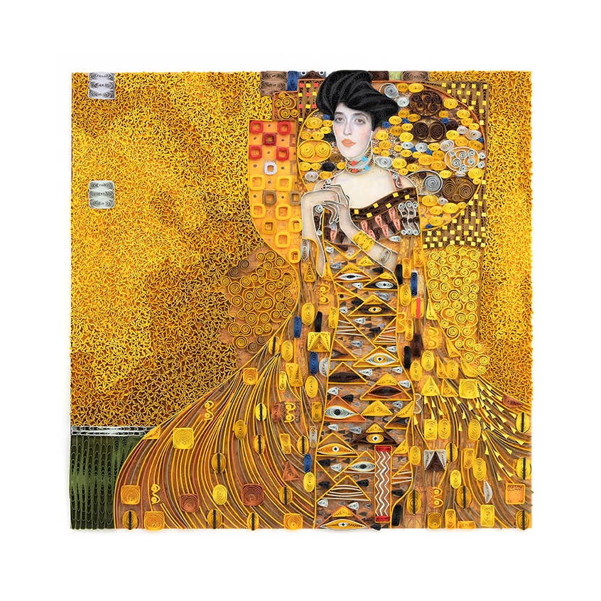 Quilled The Lady in Gold Art, Klimt (11in. X 11in.)