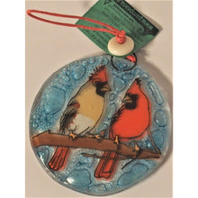 Load image into Gallery viewer, Glass Orn Cardinal Couple
