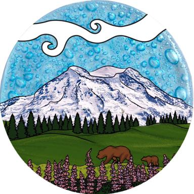 Glass Orn Mount Rainier 2