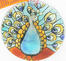Load image into Gallery viewer, Glass Orn Peacock
