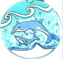 Load image into Gallery viewer, Glass Orn Swimming Dolphin
