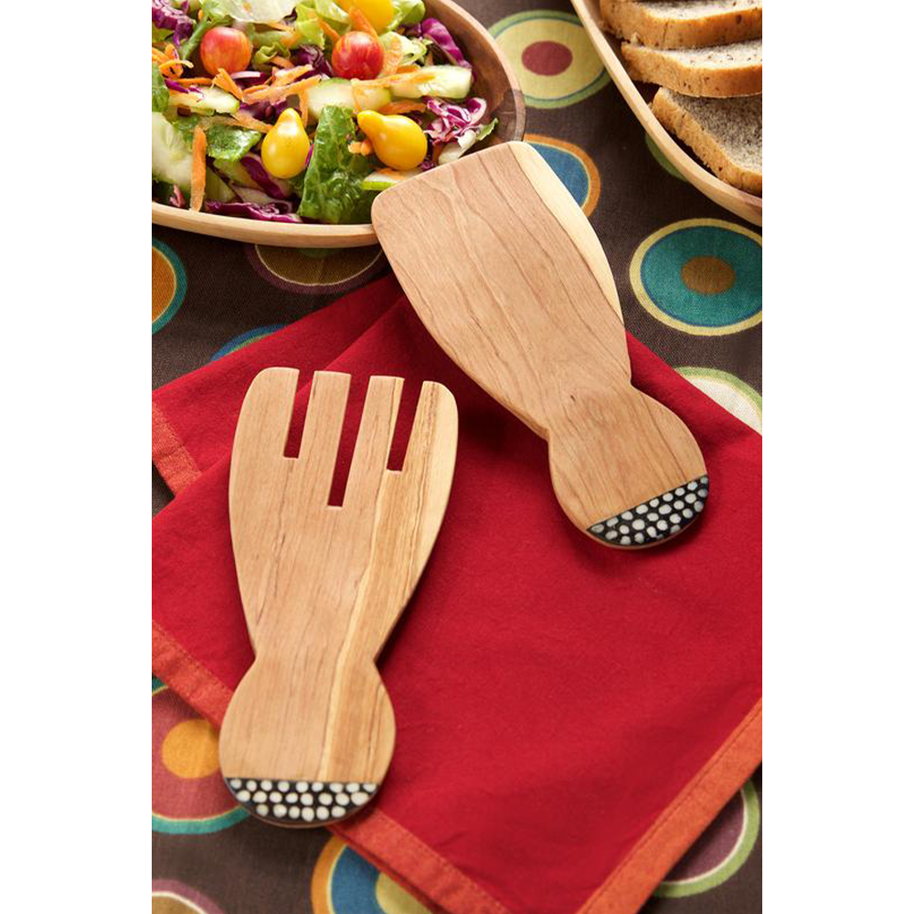 Olivewood Flat Set w/Bone