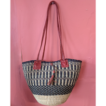 Load image into Gallery viewer, Handwoven Shoulder Bag Black/White
