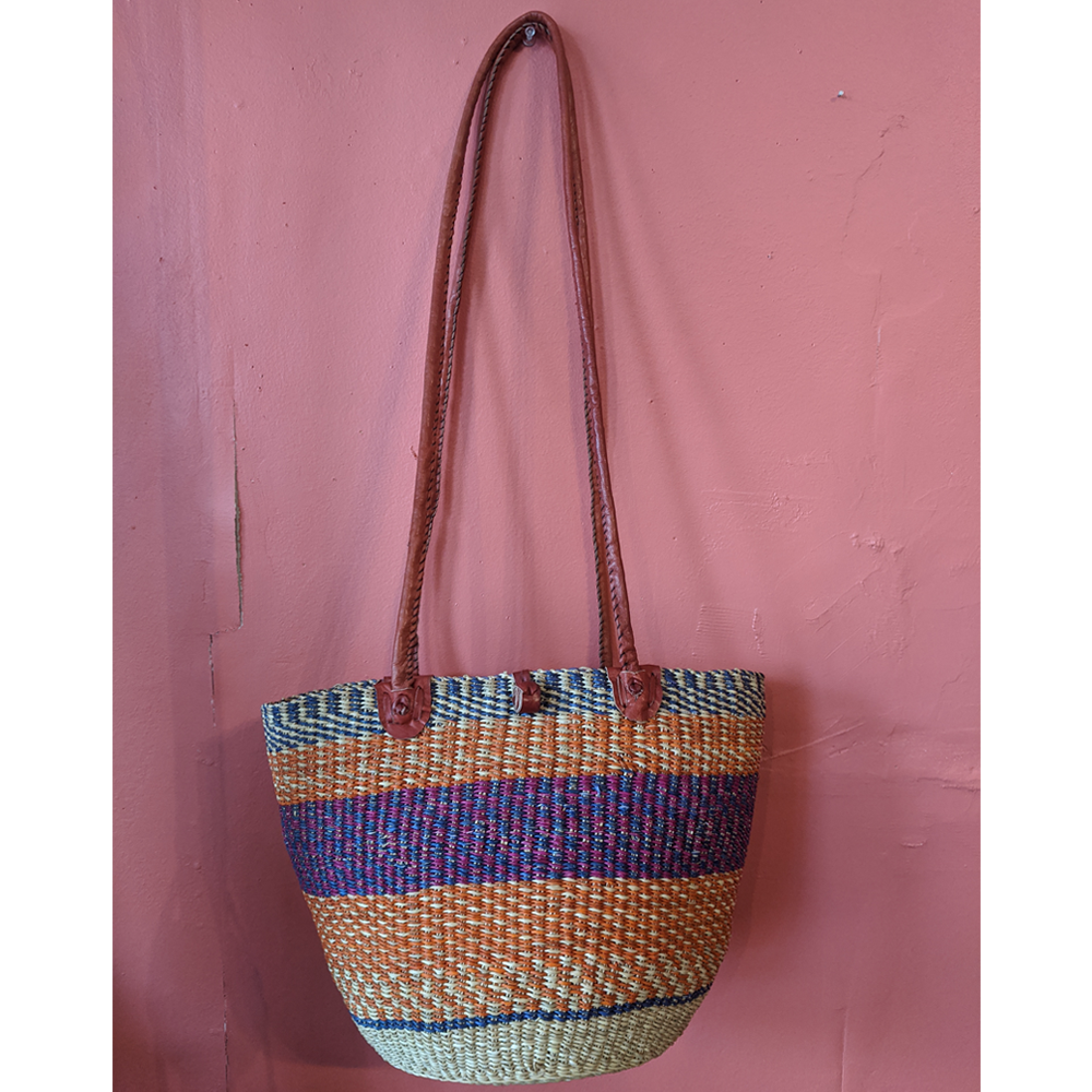 Handwoven Shoulder Bag Purple/Orange
