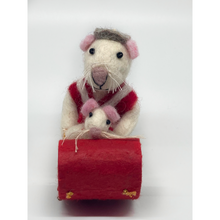 Load image into Gallery viewer, Toboggan Mice Ornament
