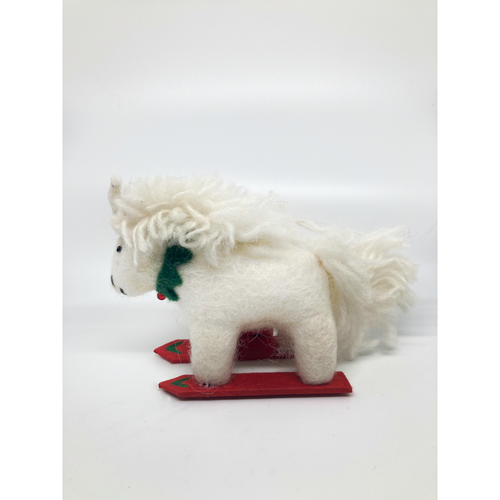 Skiing Unicorn Ornament