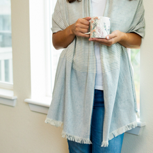 Load image into Gallery viewer, Upcycled Soft Denim Fiber Shawl
