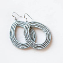 Load image into Gallery viewer, Woven Loop Earrings: Black
