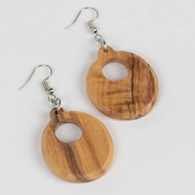 Load image into Gallery viewer, Sadaf Olive Wood Round Earrings *
