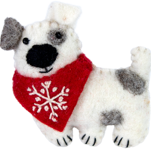 Orn: Snowflake Patches Pup