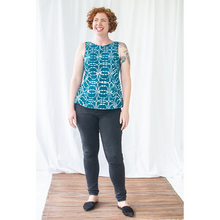 Load image into Gallery viewer, Boardwalk Blouse Orbit Teal
