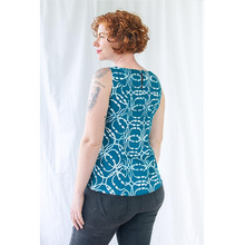 Load image into Gallery viewer, Boardwalk Blouse Orbit Teal
