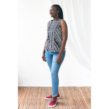 Load image into Gallery viewer, Boardwalk Blouse Pathways Black
