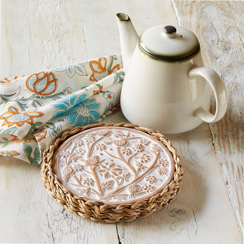 Birds of A Feather Terracotta Trivet