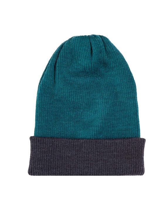 Alpaca Beanie - Reversible Ribbed - Turqueza Turqueza