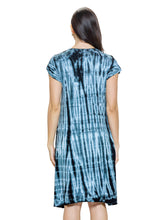 Load image into Gallery viewer, Dress Tie Dye With Pockets: M / Black / 95% Viscose 5% Elastic
