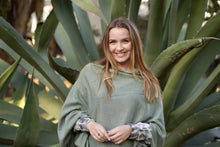 Load image into Gallery viewer, Cashmere Poncho Sage Green
