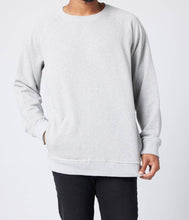 Load image into Gallery viewer, Unisex Pocket Crewneck Sweatshirt: Athletic Heather / S
