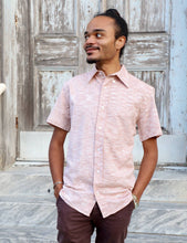 Load image into Gallery viewer, Salmon Ikat Men&#39;s Button Down Shirt: XXLarge
