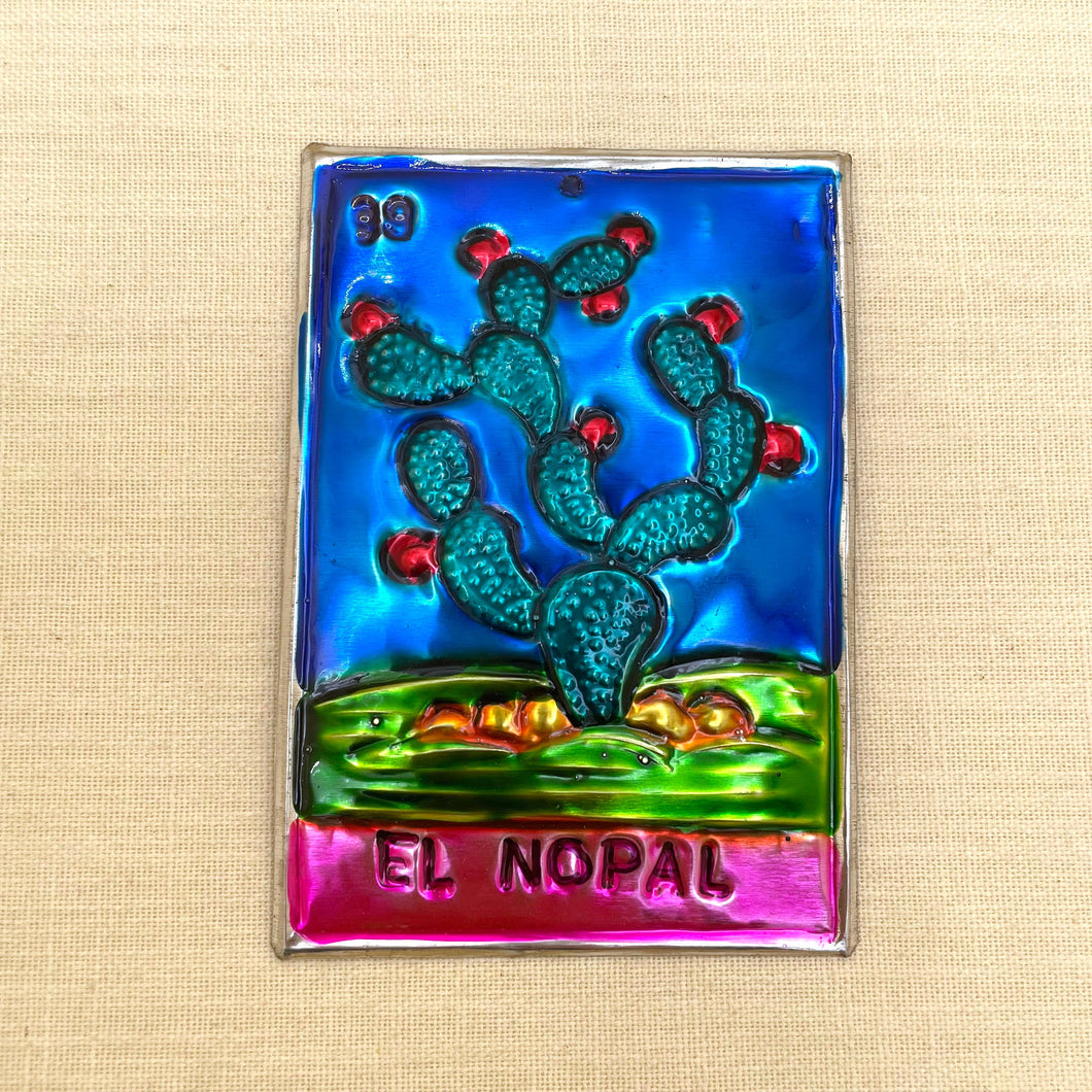 XL Nopal Loteria Tin Ornament, Mexico