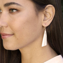 Load image into Gallery viewer, E20 - Textured triangle earrings
