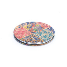 Load image into Gallery viewer, Pattern cork mirror round mirror  (8units）L-904-8: 8 units-E
