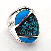 Load image into Gallery viewer, Southwest Native American Semiprecious Stone Tribute Rings
