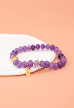 Load image into Gallery viewer, Lan Purple Agate Beaded Bracelet
