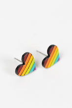 Load image into Gallery viewer, Rainbow Heart Gourd Earrings
