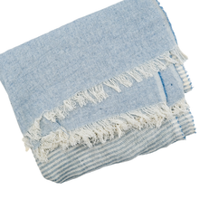 Load image into Gallery viewer, Upcycled Soft Denim Fiber Shawl
