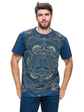 Load image into Gallery viewer, Men&#39;s T-Shirt Sacred Geometry Chakras Meditation: M / Blue / 100% Cotton
