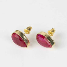 Load image into Gallery viewer, Ansoo Stud Earrings - Magenta
