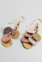 Load image into Gallery viewer, Mixed Metal Cluster Earrings
