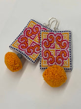 Load image into Gallery viewer, Mien Embroidered Earring- Pink/Yellow
