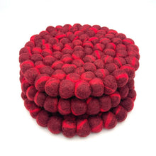 Load image into Gallery viewer, Red Marble Felt Ball Trivet (2023 limited design)
