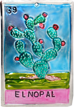 Load image into Gallery viewer, XL Nopal Loteria Tin Ornament, Mexico
