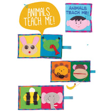 Load image into Gallery viewer, Animals Teach Me Kids Fabric Book (w): Default Title
