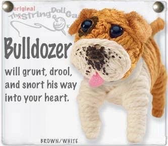 Bulldozer the Bulldog String Doll Keychain