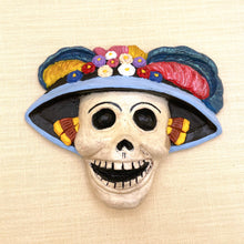 Load image into Gallery viewer, Catrina Skeleton  Pottery Mask, Peru
