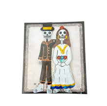 Load image into Gallery viewer, Tin Day of the Dead Bride and Groom
