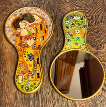 Load image into Gallery viewer, Klimt Kiss Painted Glass Handmirror, Peru
