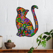 Load image into Gallery viewer, Happy Kitty Haitian Steel Drum Wall Art, 13 inch
