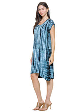 Load image into Gallery viewer, Dress Tie Dye With Pockets: L / Black / 95% Viscose 5% Elastic
