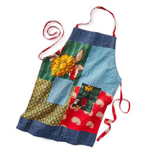 Load image into Gallery viewer, Upcycled Sari &amp; Denim Apron
