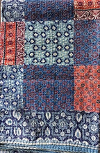 Load image into Gallery viewer, Quilt 90x108&quot; Gudri patchwork Indigo
