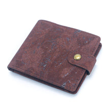 Load image into Gallery viewer, Sleek Bifold Cork Wallet with Snap Button BAG-2270-WALLET: C
