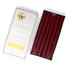 Load image into Gallery viewer, 10&quot; Taper Candles - Choose from 39 colors!: Sweetheart Red
