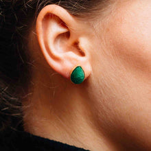 Load image into Gallery viewer, Ansoo Stud Earrings - Green
