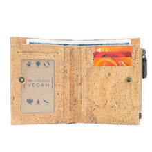 Load image into Gallery viewer, Classic Brown Cork Bifold wallet- BAG-2072: E
